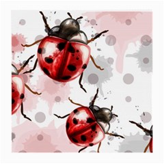 Ladybugs-pattern-texture-watercolor Medium Glasses Cloth (2 Sides) by Vaneshart