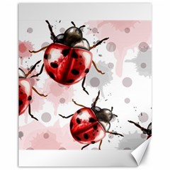 Ladybugs-pattern-texture-watercolor Canvas 11  X 14  by Vaneshart