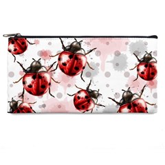 Ladybugs-pattern-texture-watercolor Pencil Case by Vaneshart