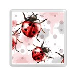 Ladybugs-pattern-texture-watercolor Memory Card Reader (Square) Front