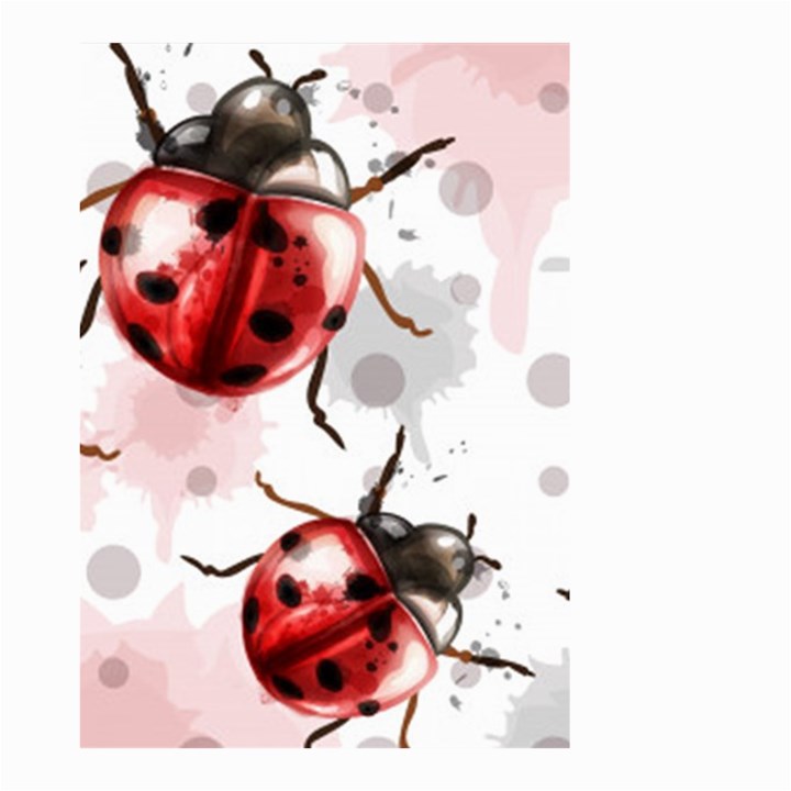 Ladybugs-pattern-texture-watercolor Small Garden Flag (Two Sides)