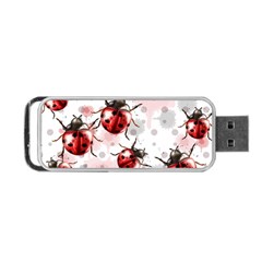 Ladybugs-pattern-texture-watercolor Portable Usb Flash (one Side) by Vaneshart