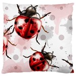 Ladybugs-pattern-texture-watercolor Standard Flano Cushion Case (One Side) Front