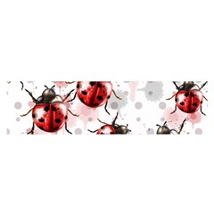 Ladybugs-pattern-texture-watercolor Satin Scarf (oblong) by Vaneshart