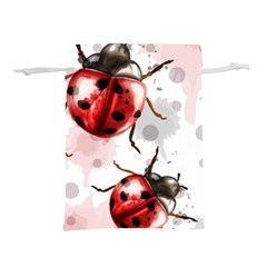 Ladybugs-pattern-texture-watercolor Lightweight Drawstring Pouch (m) by Vaneshart