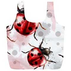 Ladybugs-pattern-texture-watercolor Full Print Recycle Bag (xxxl) by Vaneshart