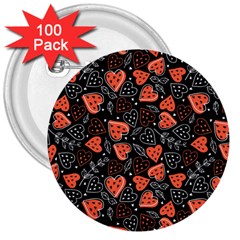 Seamless-vector-pattern-with-watermelons-hearts-mint 3  Buttons (100 Pack)  by Vaneshart