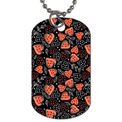 Seamless-vector-pattern-with-watermelons-hearts-mint Dog Tag (two Sides) by Vaneshart