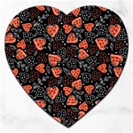 Seamless-vector-pattern-with-watermelons-hearts-mint Jigsaw Puzzle (Heart) Front