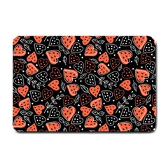 Seamless-vector-pattern-with-watermelons-hearts-mint Small Doormat  by Vaneshart