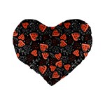 Seamless-vector-pattern-with-watermelons-hearts-mint Standard 16  Premium Heart Shape Cushions Back