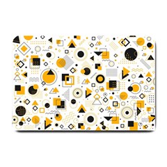 Flat-geometric-shapes-background Small Doormat  by Vaneshart