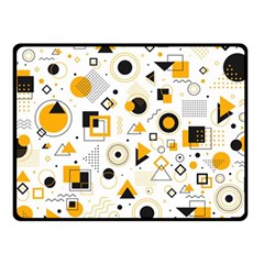 Flat-geometric-shapes-background Fleece Blanket (small) by Vaneshart