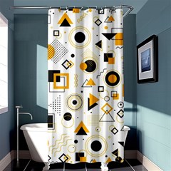 Flat-geometric-shapes-background Shower Curtain 36  X 72  (stall)  by Vaneshart