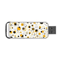 Flat-geometric-shapes-background Portable Usb Flash (one Side) by Vaneshart