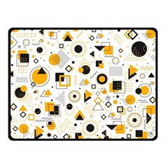 Flat-geometric-shapes-background Double Sided Fleece Blanket (small)  by Vaneshart