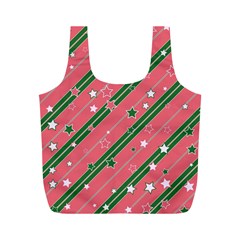 Christmas-background-star Full Print Recycle Bag (m) by Vaneshart