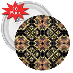 Seamless-mexican-pattern 3  Buttons (10 Pack)  by Vaneshart