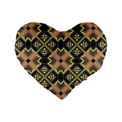 Seamless-mexican-pattern Standard 16  Premium Heart Shape Cushions by Vaneshart