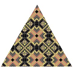 Seamless-mexican-pattern Wooden Puzzle Triangle by Vaneshart