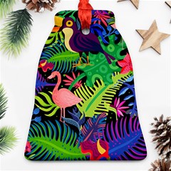 Tropical-exotic-colors-seamless-pattern Bell Ornament (two Sides)