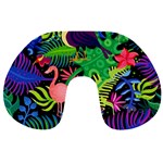 Tropical-exotic-colors-seamless-pattern Travel Neck Pillow Front