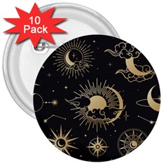 Asian-set-with-clouds-moon-sun-stars-vector-collection-oriental-chinese-japanese-korean-style 3  Buttons (10 Pack)  by Vaneshart