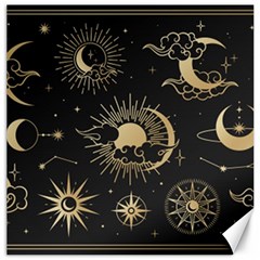 Asian-set-with-clouds-moon-sun-stars-vector-collection-oriental-chinese-japanese-korean-style Canvas 12  X 12  by Vaneshart