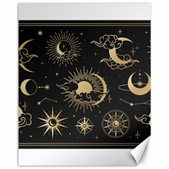 Asian-set-with-clouds-moon-sun-stars-vector-collection-oriental-chinese-japanese-korean-style Canvas 11  X 14  by Vaneshart