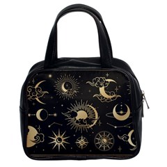 Asian-set-with-clouds-moon-sun-stars-vector-collection-oriental-chinese-japanese-korean-style Classic Handbag (two Sides) by Vaneshart