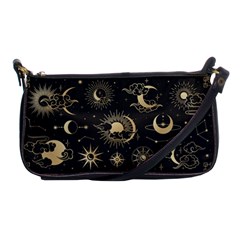 Asian-set-with-clouds-moon-sun-stars-vector-collection-oriental-chinese-japanese-korean-style Shoulder Clutch Bag by Vaneshart