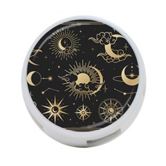 Asian-set-with-clouds-moon-sun-stars-vector-collection-oriental-chinese-japanese-korean-style 4-port Usb Hub (one Side) by Vaneshart