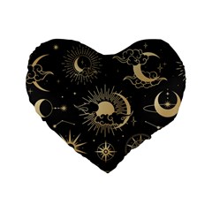 Asian-set-with-clouds-moon-sun-stars-vector-collection-oriental-chinese-japanese-korean-style Standard 16  Premium Heart Shape Cushions by Vaneshart