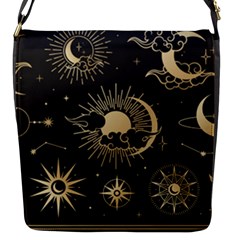 Asian-set-with-clouds-moon-sun-stars-vector-collection-oriental-chinese-japanese-korean-style Flap Closure Messenger Bag (s) by Vaneshart