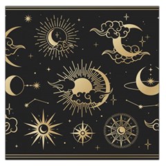 Asian-set-with-clouds-moon-sun-stars-vector-collection-oriental-chinese-japanese-korean-style Large Satin Scarf (square) by Vaneshart