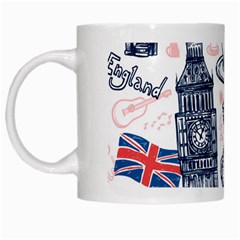 London-seamless-pattern White Mugs by Vaneshart