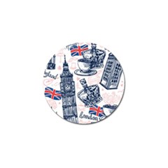 London-seamless-pattern Golf Ball Marker (4 Pack) by Vaneshart