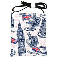 London-seamless-pattern Shoulder Sling Bag by Vaneshart