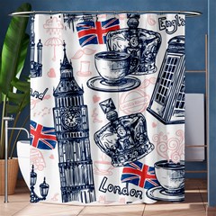 London-seamless-pattern Shower Curtain 60  X 72  (medium)  by Vaneshart