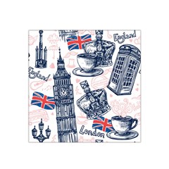 London-seamless-pattern Satin Bandana Scarf by Vaneshart