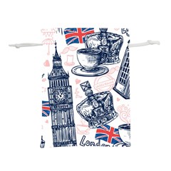 London-seamless-pattern Lightweight Drawstring Pouch (m) by Vaneshart