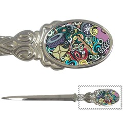 Cartoon-cute-doodles-hand-drawn-auto-service-seamless-pattern Letter Opener by Vaneshart