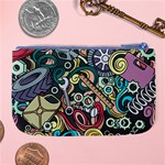 Cartoon-cute-doodles-hand-drawn-auto-service-seamless-pattern Large Coin Purse Back