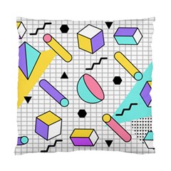 Tridimensional-pastel-shapes-background-memphis-style Standard Cushion Case (two Sides) by Vaneshart