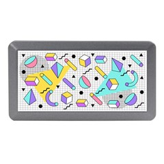 Tridimensional-pastel-shapes-background-memphis-style Memory Card Reader (mini) by Vaneshart