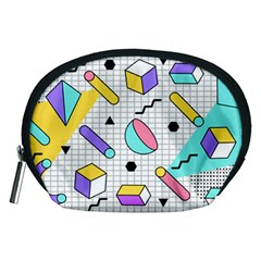 Tridimensional-pastel-shapes-background-memphis-style Accessory Pouch (medium)