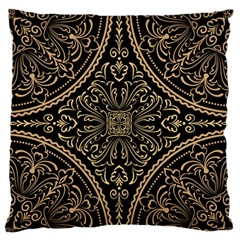 Zentangle-styled-ornament-pattern Large Flano Cushion Case (one Side) by Vaneshart