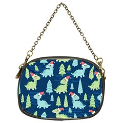 Cute-dinosaurs-animal-seamless-pattern-doodle-dino-winter-theme Chain Purse (one Side) by Vaneshart