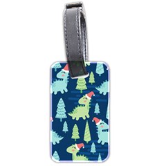 Cute-dinosaurs-animal-seamless-pattern-doodle-dino-winter-theme Luggage Tag (two Sides) by Vaneshart