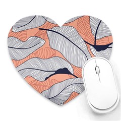 Floral-seamless-pattern-with-leaves-tropical-background Heart Mousepads by Vaneshart